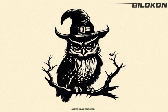 Download Halloween Owl in a Witch Hat Vector - Witch hat vector Collection