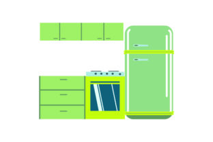 Download Retro Inspired Kitchen Setting - Red Collection