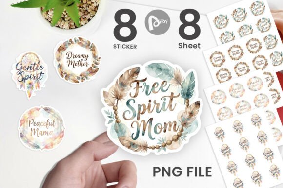Download Digital Boho Dreamcatcher Mother Sticker - Digital boho Collection