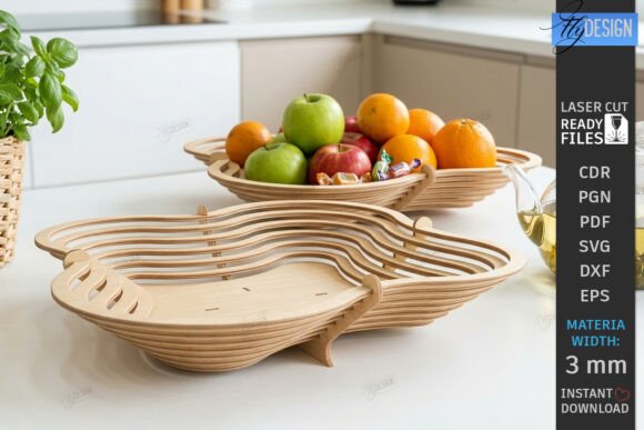 Download Wooden Layered Contour Bowl Laser Cut - Red Collection