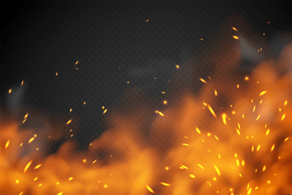 Download Smoke Fire Effect. Burning Embers Red Ho - Red Collection