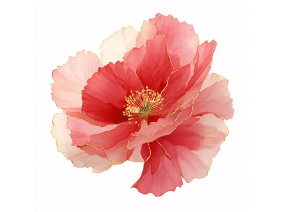 Download 17 JPG Red Poppy Watercolor Set - Red Collection