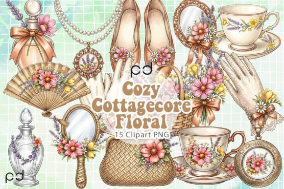 Download Cozy Cottagecore Floral Graphics - Floral graphics Collection