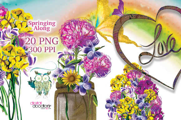 Download Springing Along Floral Graphics - Floral graphics Collection