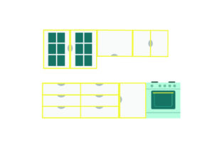 Download Retro Inspired Kitchen Setting - Red Collection