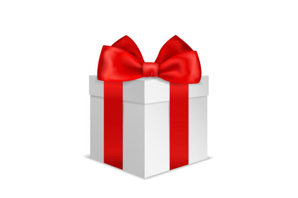 Download Gift Box with Red Bow. Realistic Present - Red Collection