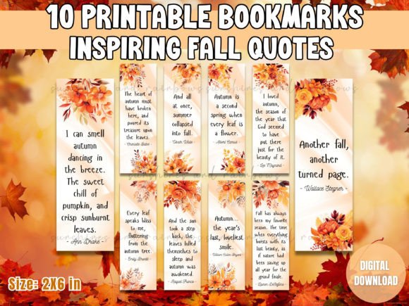 Download Inspiring Fall Quotes Bookmark Set - Premium Resources