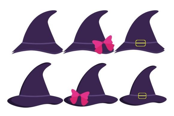 Download (SET) Dark Witch Hat Vector Art - Witch hat vector Collection