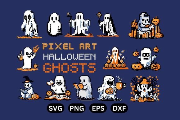 Download Pixel Ghost - Retro-Inspired Pixel Art - Red Collection