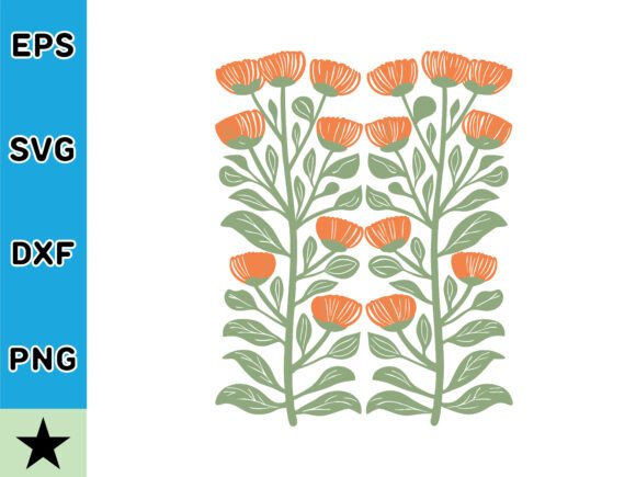 Download Retro Inspired Abstract Flower Vector - Red Collection