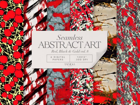 Download Modern Red Abstract Art Digital Textures - Red Collection