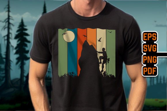 Download Retro-Inspired Climbing Tees Graphics - Red Collection