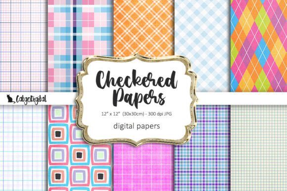Download Checkered Papers Printable Patterns - Red Collection
