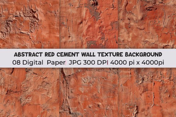 Download Abstract Red Cement Wall Texture - Red Collection