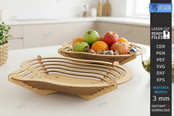 Download Wooden Layered Contour Bowl Laser Cut - Red Collection