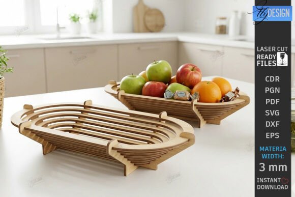 Download Wooden Layered Contour Bowl Laser Cut - Red Collection